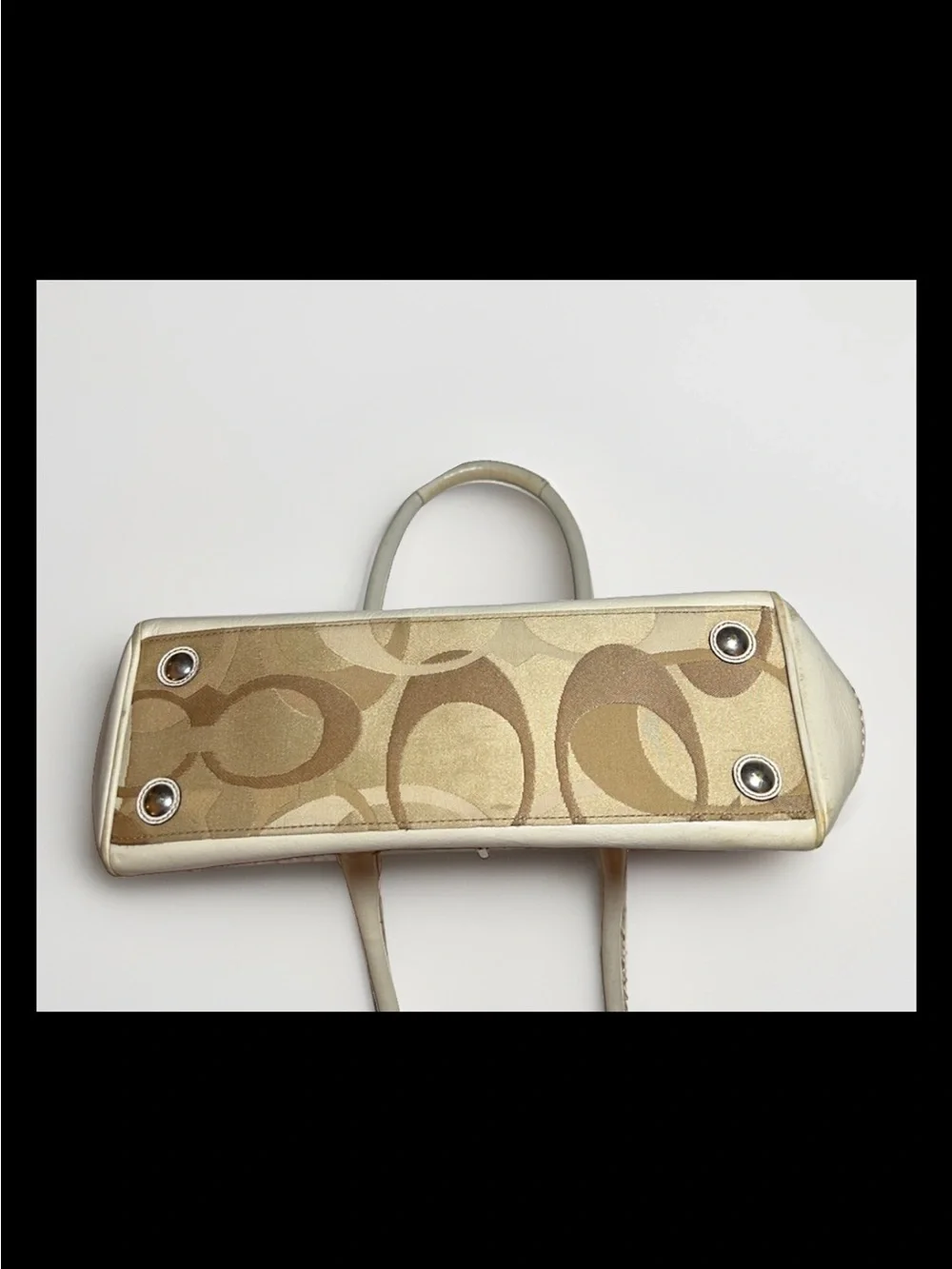 Coach Madeline Satchel,Wallet,Wristlet Set-Khaki Optic Print, White Leather 2007
